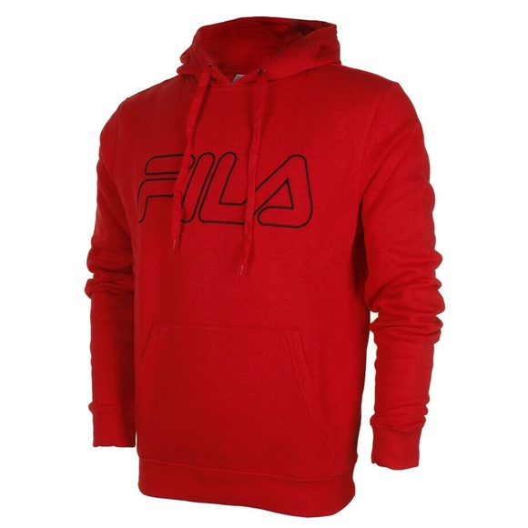fila men's logo fleece hoodie
